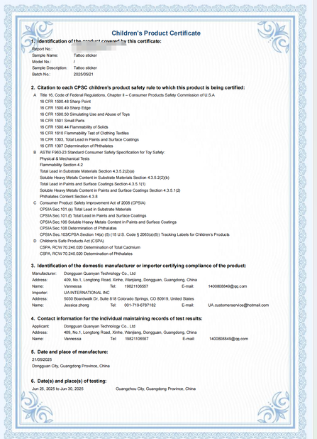 certificate